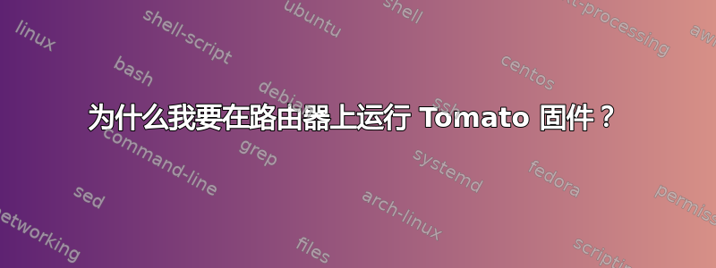 为什么我要在路由器上运行 Tomato 固件？