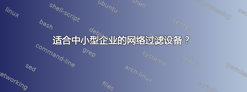 适合中小型企业的网络过滤设备？