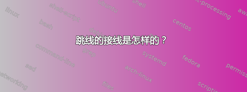 跳线的接线是怎样的？