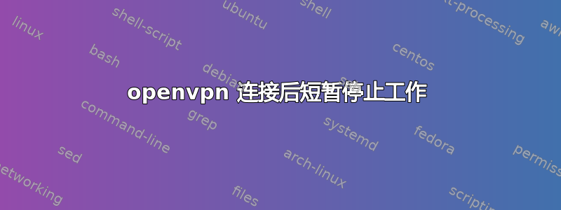 openvpn 连接后短暂停止工作