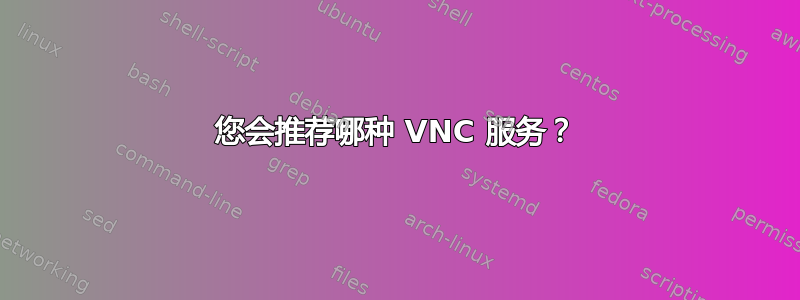 您会推荐哪种 VNC 服务？