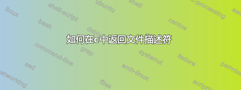 如何在c中返回文件描述符