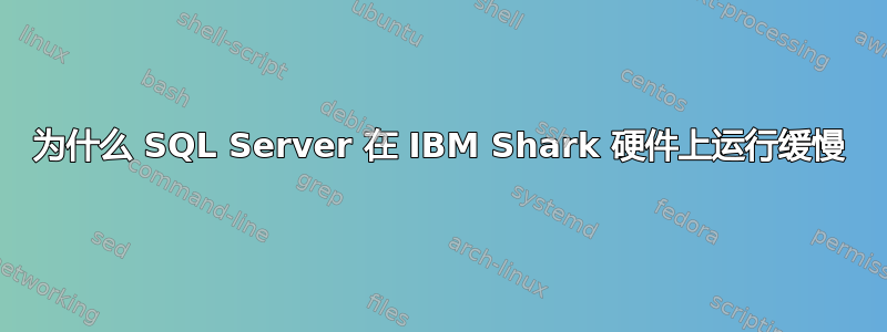 为什么 SQL Server 在 IBM Shark 硬件上运行缓慢