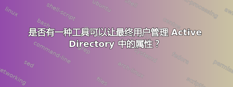 是否有一种工具可以让最终用户管理 Active Directory 中的属性？