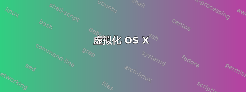 虚拟化 OS X