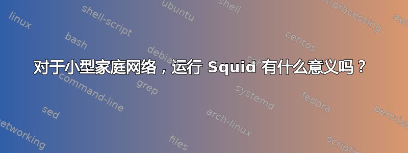 对于小型家庭网络，运行 Squid 有什么意义吗？