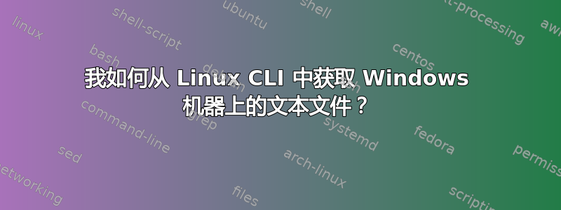 我如何从 Linux CLI 中获取 Windows 机器上的文本文件？