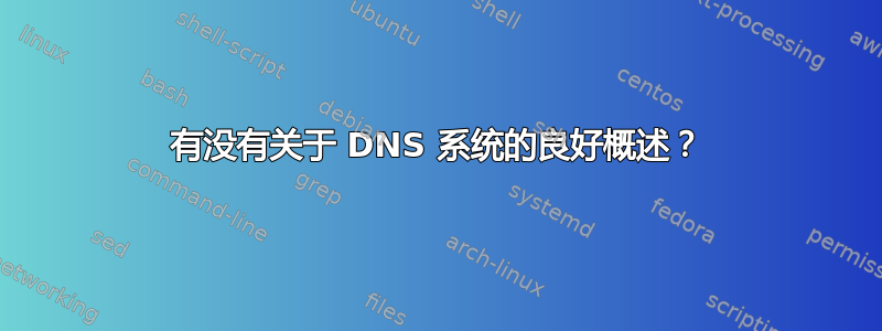 有没有关于 DNS 系统的良好概述？