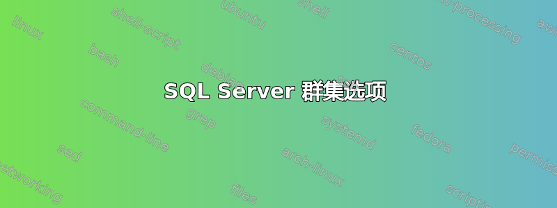 SQL Server 群集选项