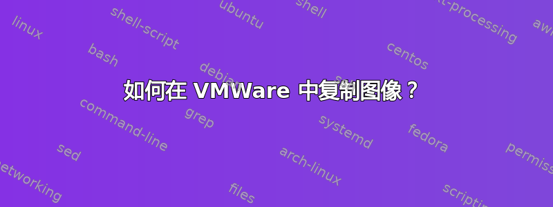 如何在 VMWare 中复制图像？