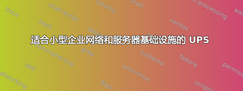 适合小型企业网络和服务器基础设施的 UPS