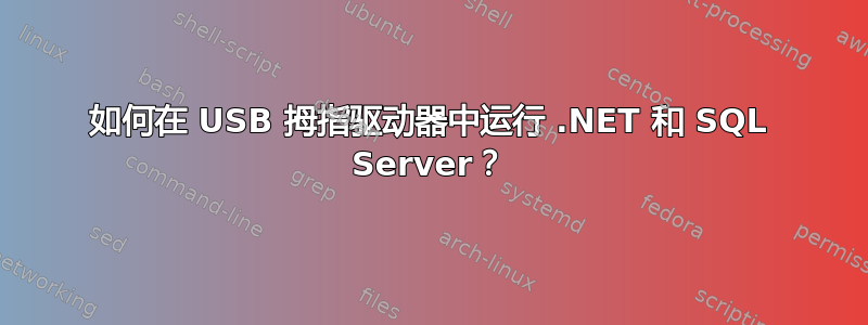 如何在 USB 拇指驱动器中运行 .NET 和 SQL Server？