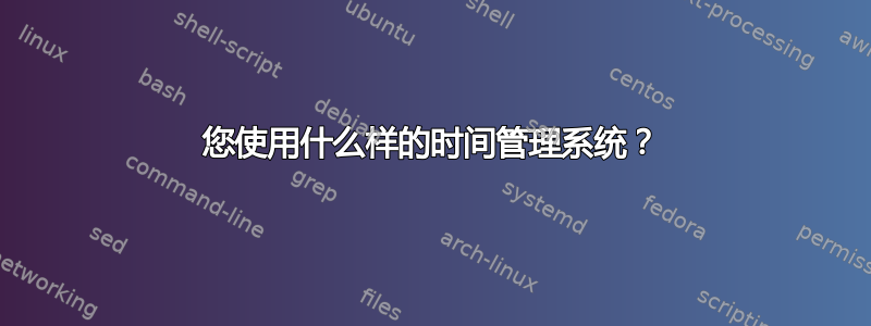 您使用什么样的时间管理系统？