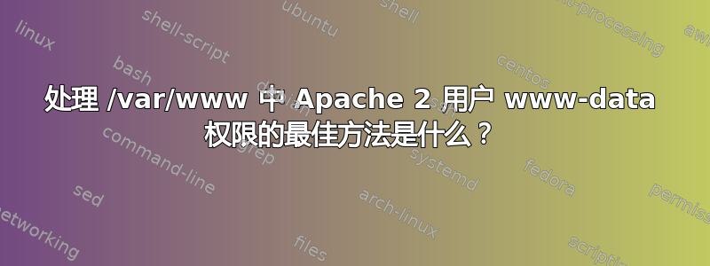 处理 /var/www 中 Apache 2 用户 www-data 权限的最佳方法是什么？