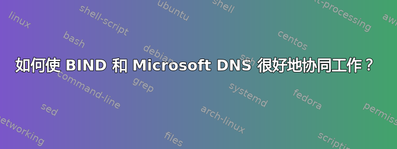 如何使 BIND 和 Microsoft DNS 很好地协同工作？