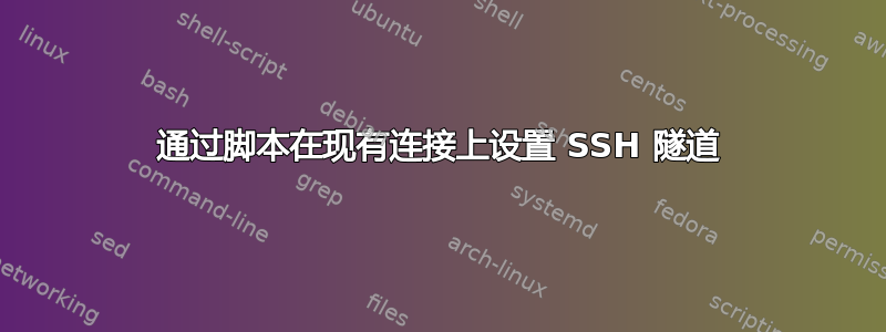 通过脚本在现有连接上设置 SSH 隧道