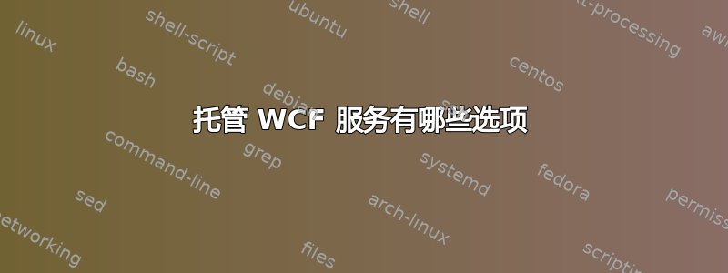 托管 WCF 服务有哪些选项