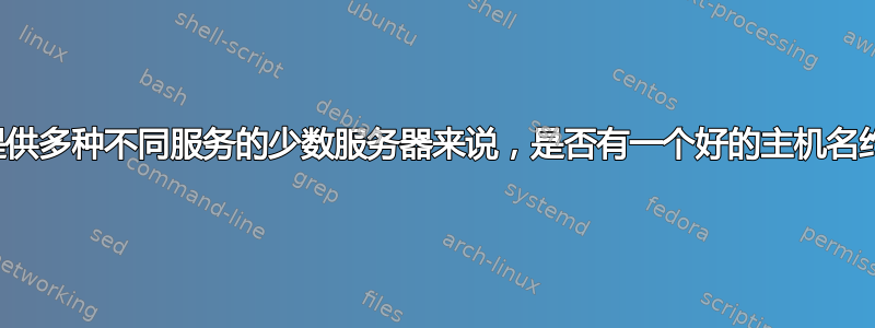 对于提供多种不同服务的少数服务器来说，是否有一个好的主机名约定？