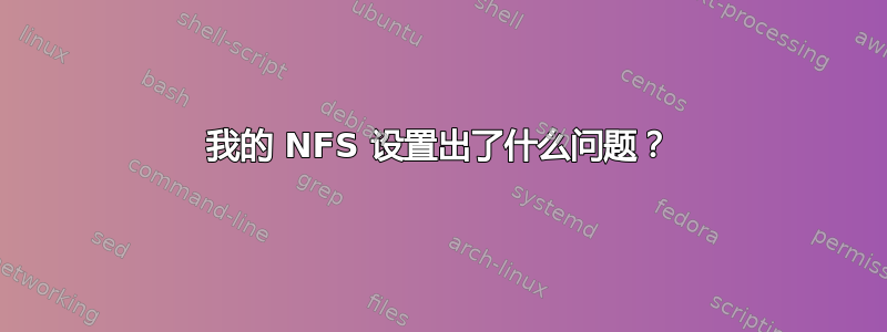 我的 NFS 设置出了什么问题？