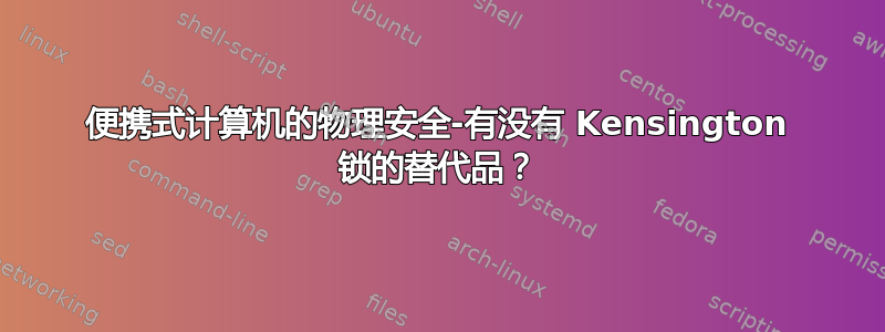 便携式计算机的物理安全-有没有 Kensington 锁的替代品？