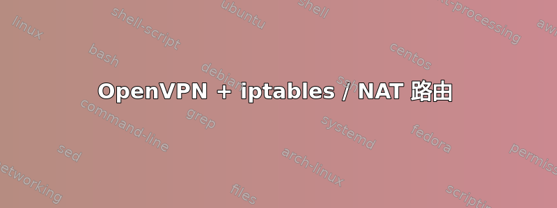 OpenVPN + iptables / NAT 路由