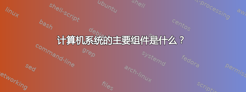 计算机系统的主要组件是什么？