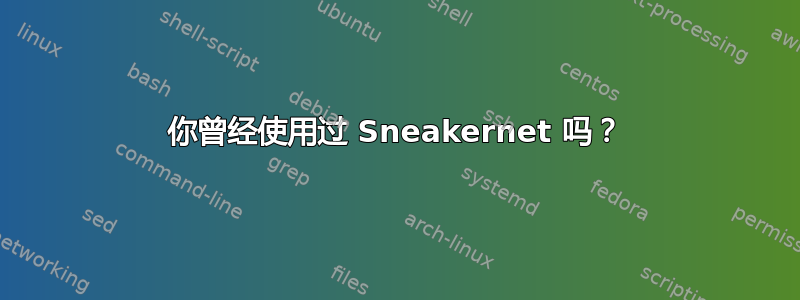 你曾经使用过 Sneakernet 吗？