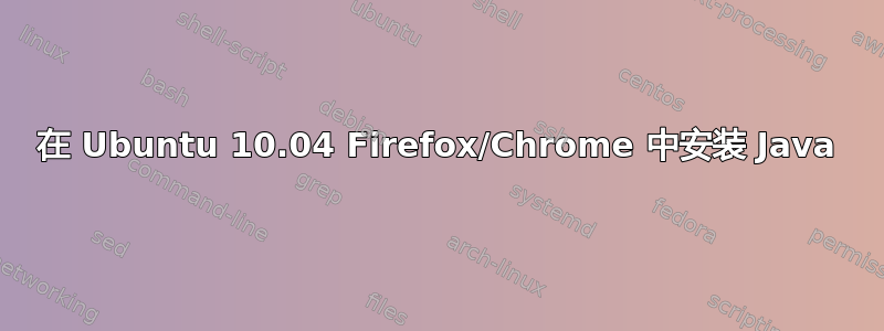 在 Ubuntu 10.04 Firefox/Chrome 中安装 Java