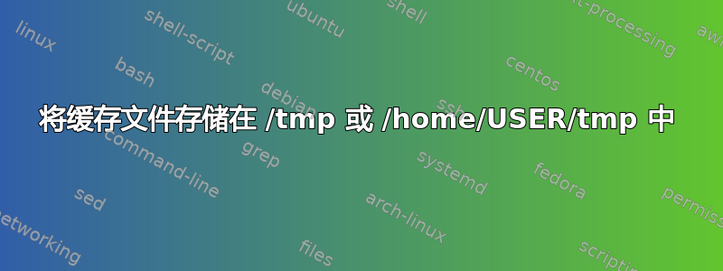 将缓存文件存储在 /tmp 或 /home/USER/tmp 中