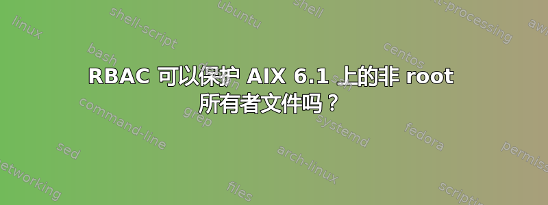 RBAC 可以保护 AIX 6.1 上的非 root 所有者文件吗？