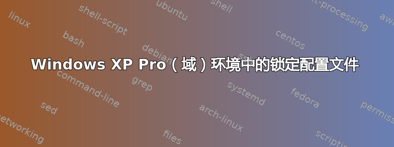 Windows XP Pro（域）环境中的锁定配置文件