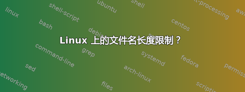 Linux 上的文件名长度限制？