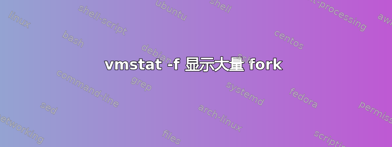 vmstat -f 显示大量 fork