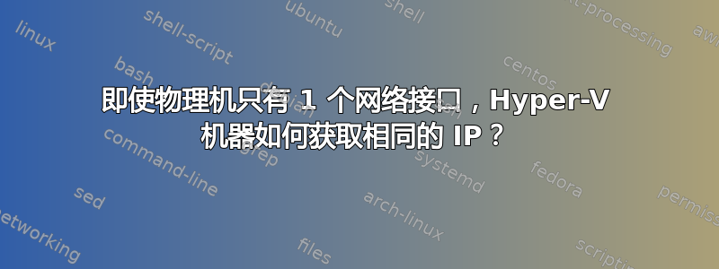 即使物理机只有 1 个网络接口，Hyper-V 机器如何获取相同的 IP？