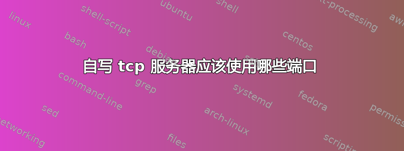 自写 tcp 服务器应该使用哪些端口