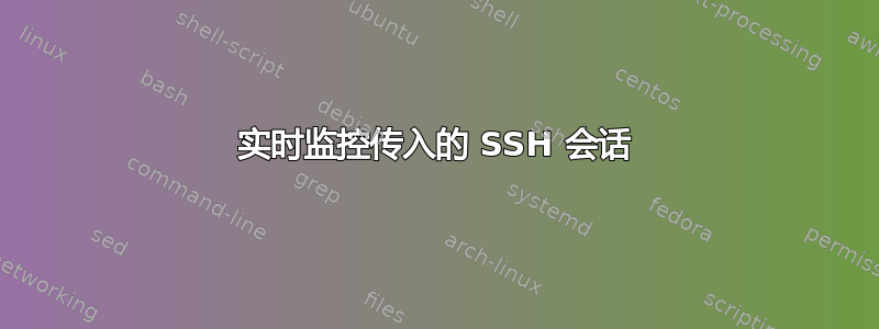 实时监控传入的 SSH 会话