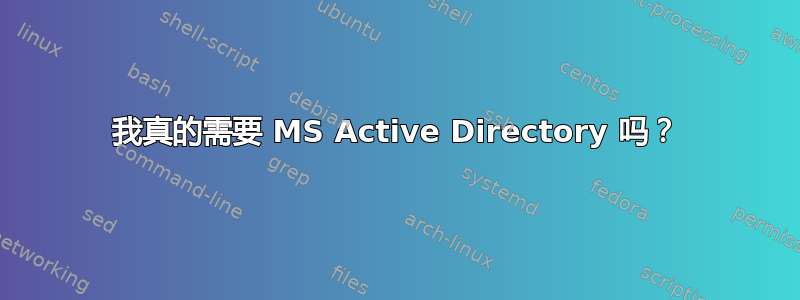 我真的需要 MS Active Directory 吗？