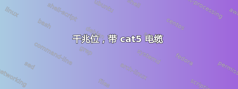 千兆位，带 cat5 电缆