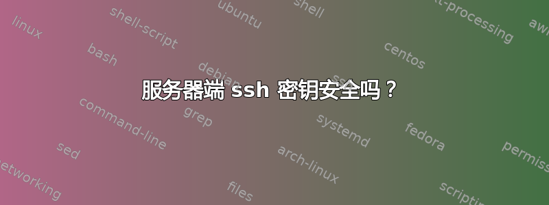 服务器端 ssh 密钥安全吗？