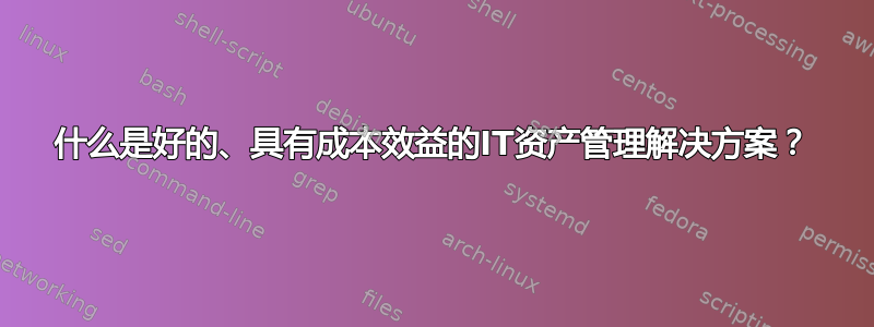 什么是好的、具有成本效益的IT资产管理解决方案？