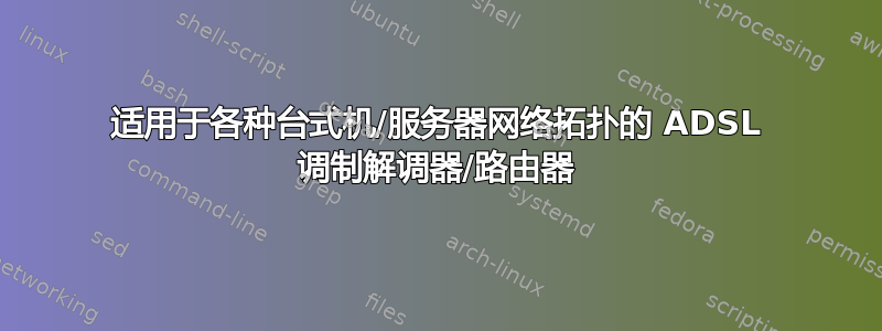 适用于各种台式机/服务器网络拓扑的 ADSL 调制解调器/路由器