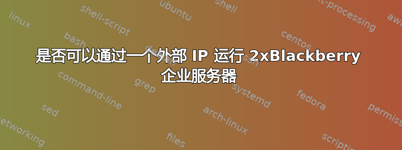 是否可以通过一个外部 IP 运行 2xBlackberry 企业服务器