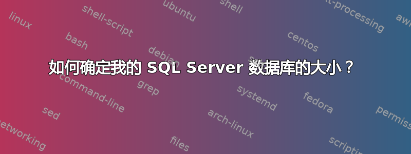 如何确定我的 SQL Server 数据库的大小？