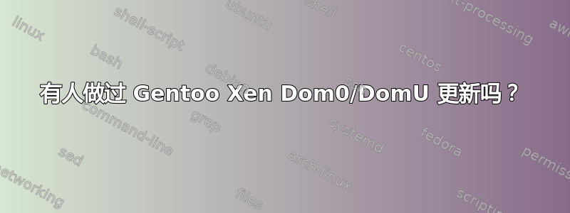 有人做过 Gentoo Xen Dom0/DomU 更新吗？