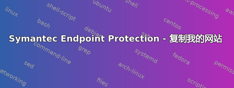 Symantec Endpoint Protection - 复制我的网站
