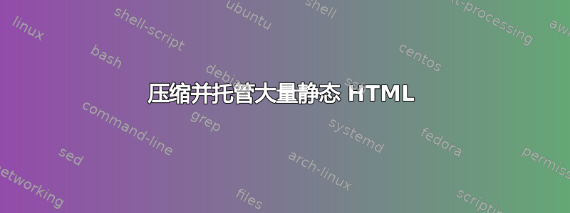 压缩并托管大量静态 HTML