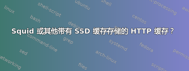 Squid 或其他带有 SSD 缓存存储的 HTTP 缓存？