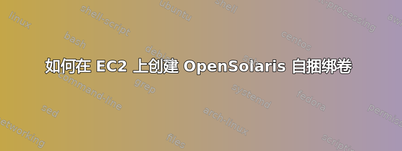 如何在 EC2 上创建 OpenSolaris 自捆绑卷