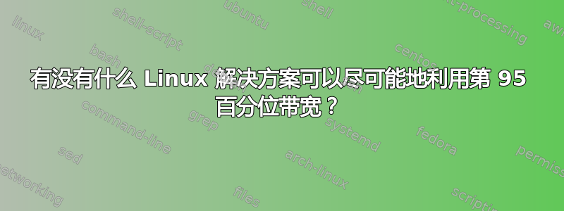 有没有什么 Linux 解决方案可以尽可能地利用第 95 百分位带宽？