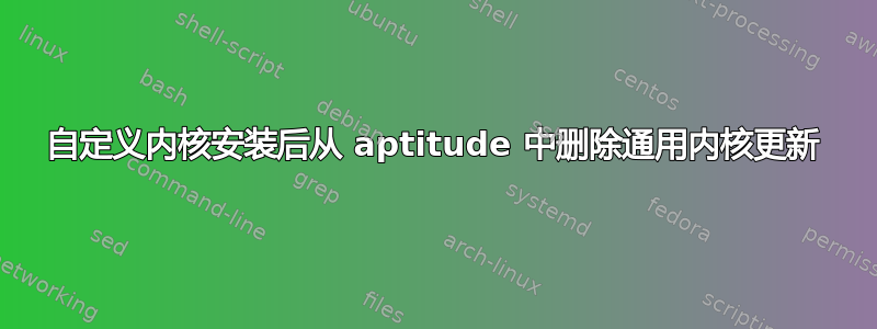 自定义内核安装后从 aptitude 中删除通用内核更新